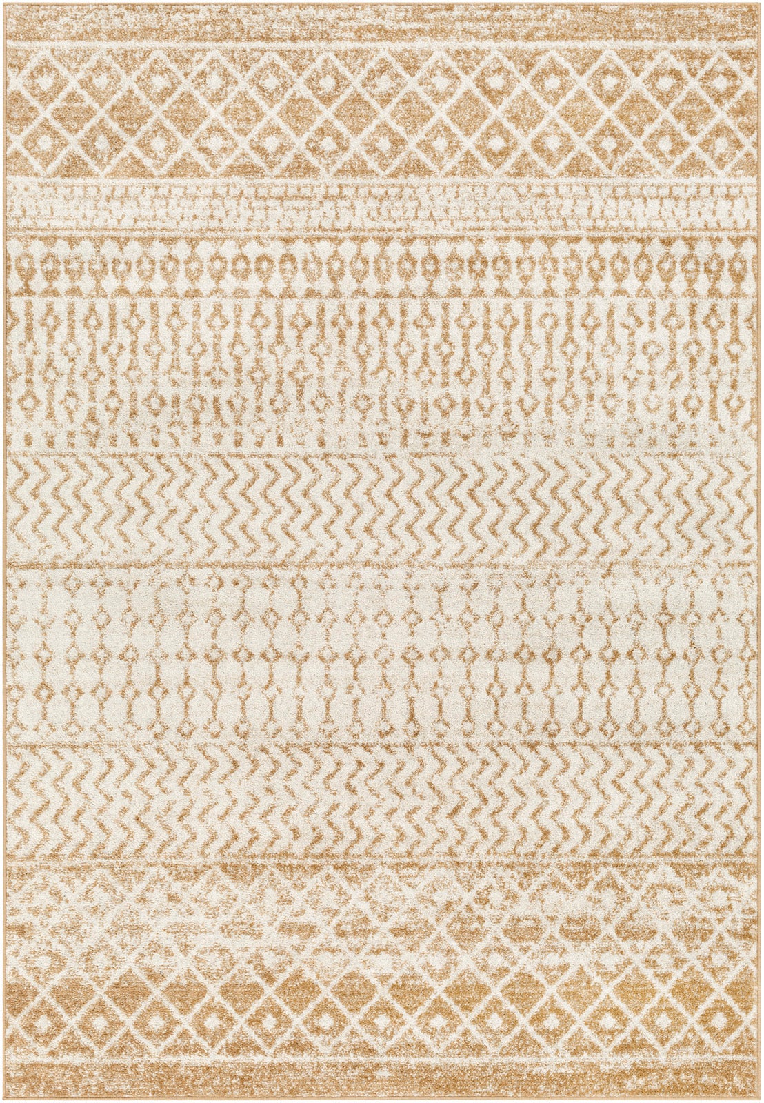 Tapis D'Extérieur Terrasse Balcon 120x170 Cm - Polypropylène Résistant Aux Intempéries - Motif Géométrique Scandinave Gris/Ivoire - Pour Intérieur/Extérieur, Facile D'Entretien - 2