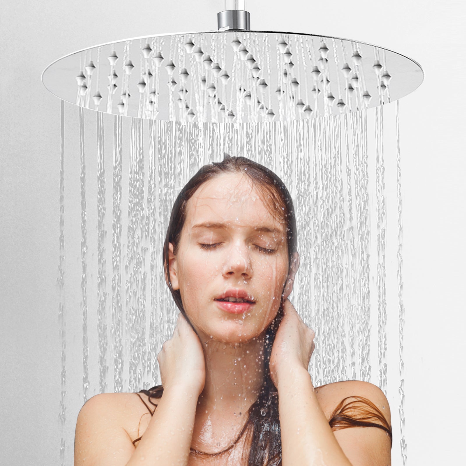 WENKO Soffione Doccia A Pioggia Ultimate Shower 25 Cm Soft Rain, 284 Ugelli Per Un Getto D Acqua Delicato E Intenso Con Collegamento Universale 91700856