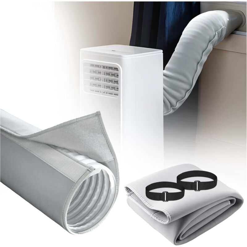 Housse de protection isolante pour tuyaux climatiseur mobile - Diamètres 5 et 5,9 (12,5/15 cm) - Anti-poussière et isolation thermique universelle | Leroy Merlin