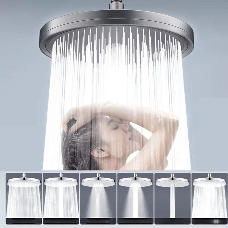 Soffione Doccia Con LED 25cm E Filtro Acqua Dura - Cromato, Ad Alta Pressione Con Braccio Regolabile E Doccetta Portatile