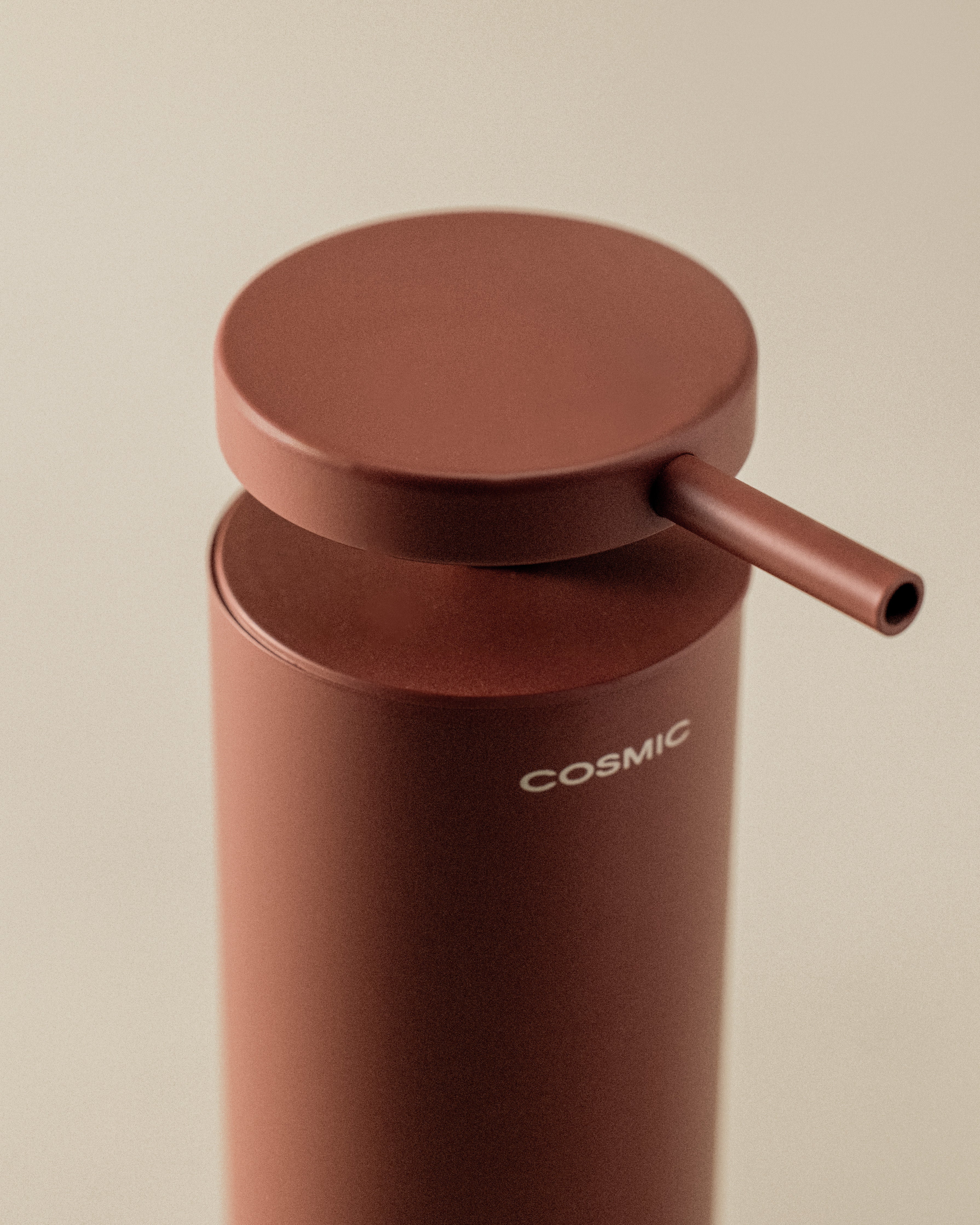 COSMIC Distributeur savon 185ml, Facile à Remplir, Anti-gouttes, Acier Inoxydable Peint, Design Primé, Collection GEYSER - 3