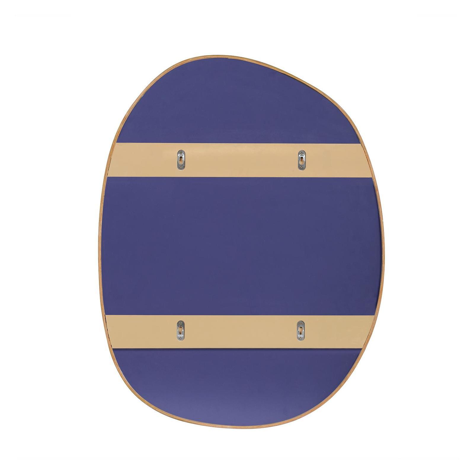 Miroir MALO forme organique coloris chêne 60x80cm - 8