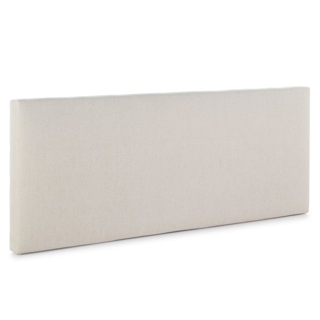 Cabeceira Estofada Tagomago 160x60 cm em Linho Natural, Acolchoada com Espuma, 8 cm de Espessura