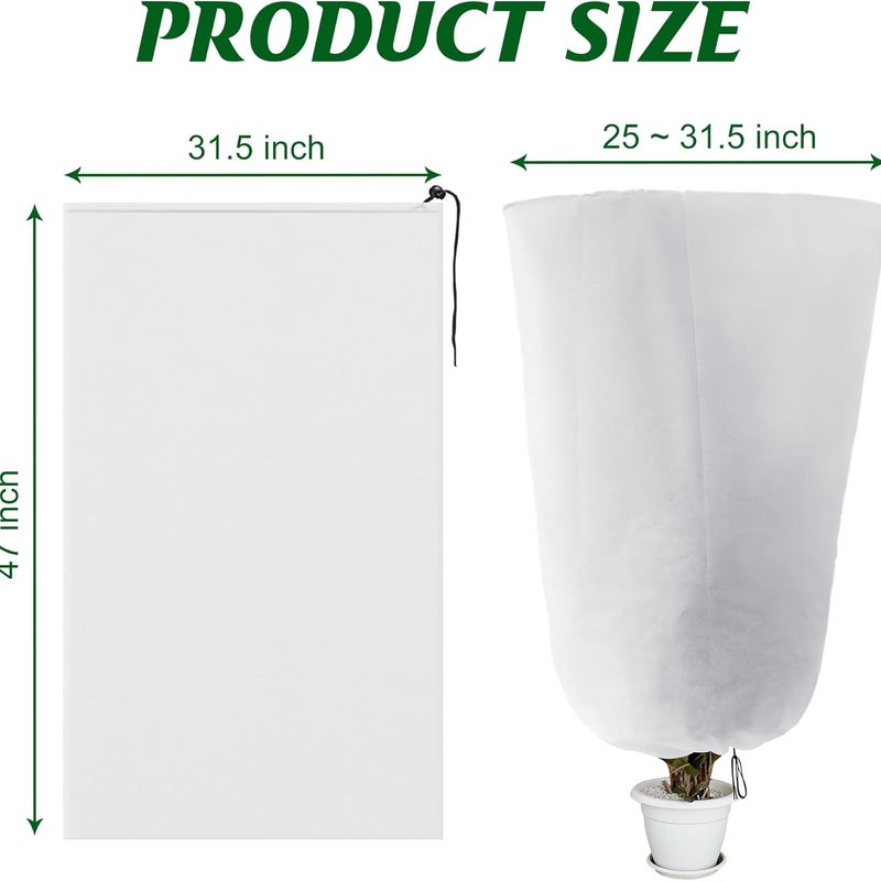 Osłona na rośliny na zimę ze ściągaczem - 120 x 80 cm, chroniąca przed mrozem. Opakowanie 3 szt.