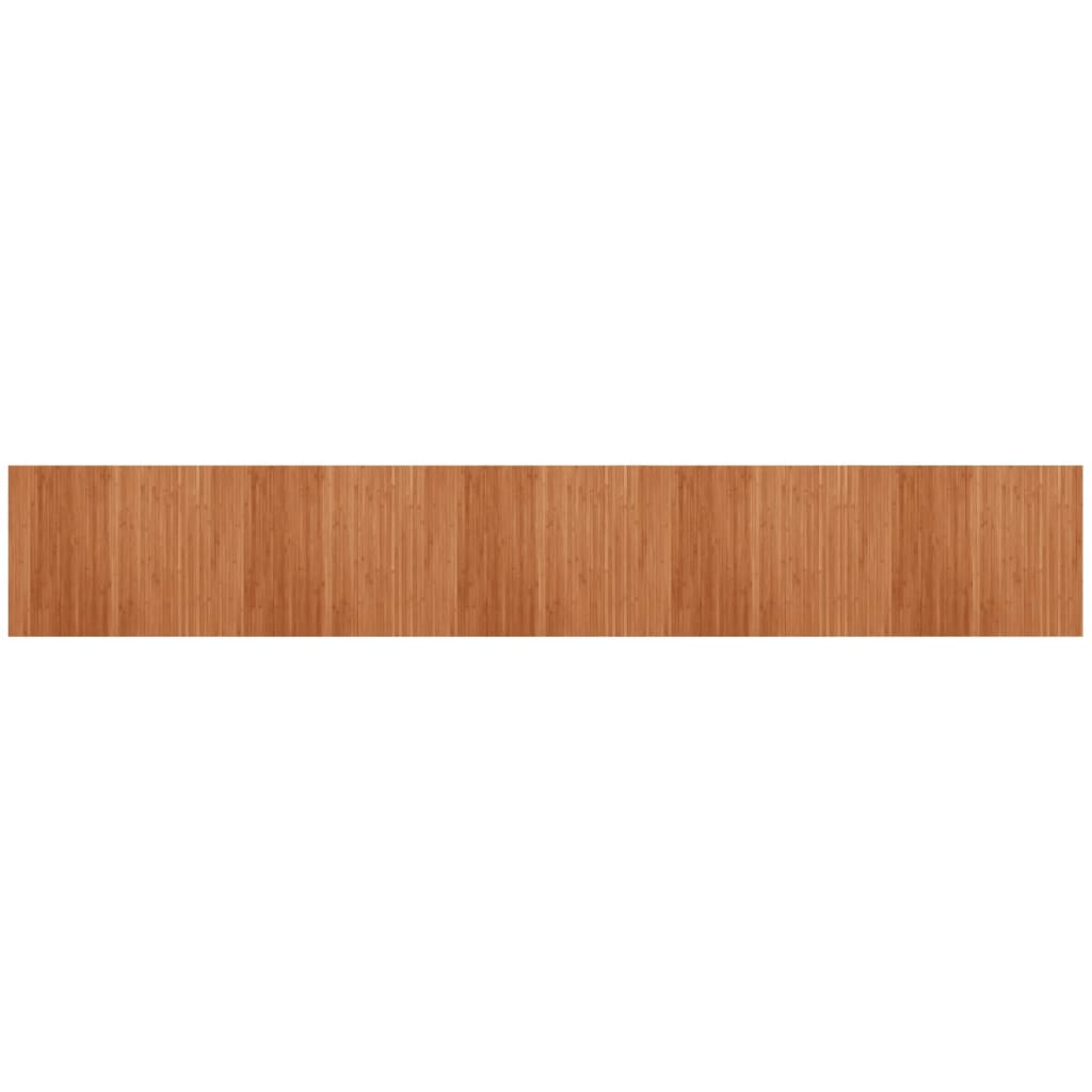 Tapis rectangulaire marron 80x500 bambou - 2