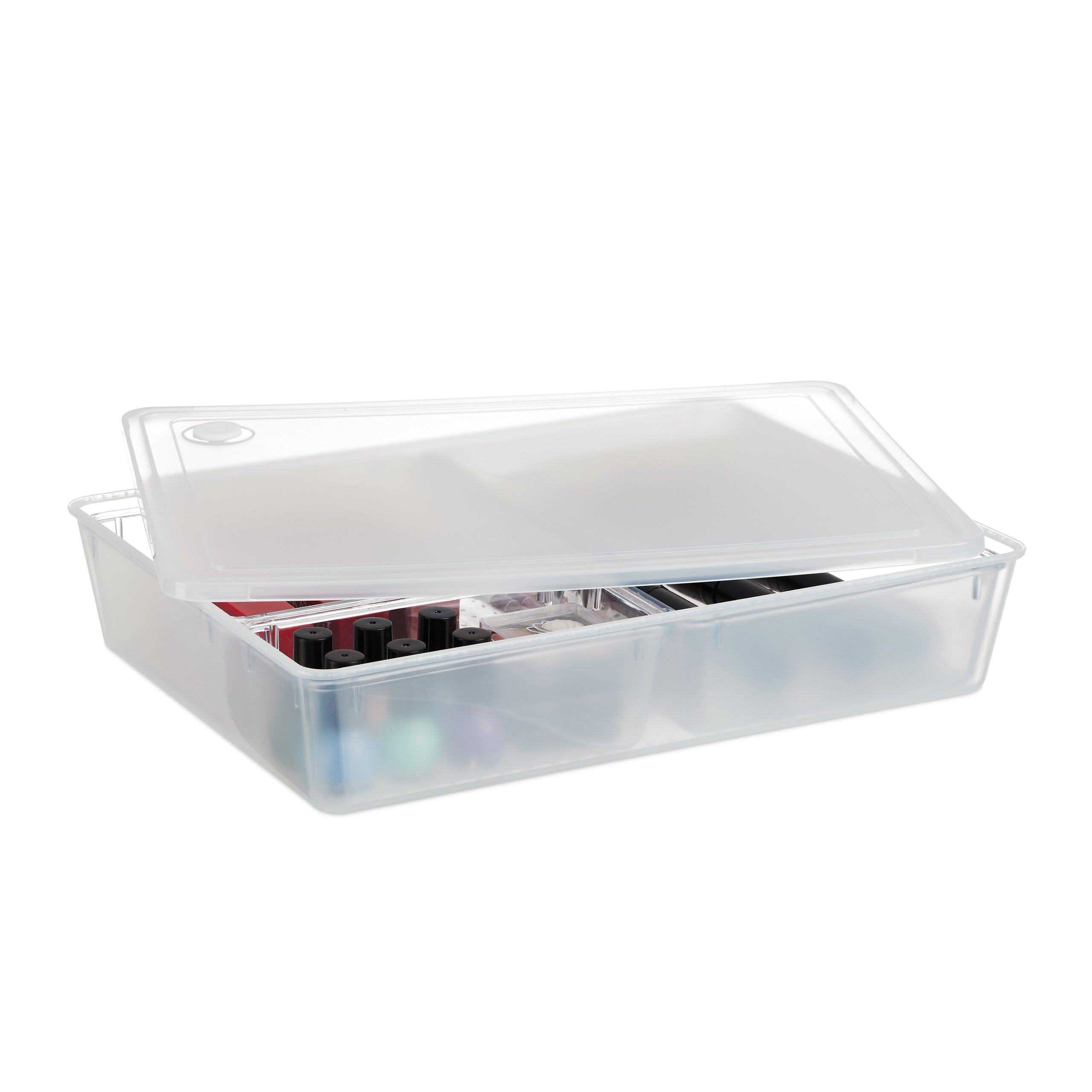 Relaxdays Organizer Portaoggetti, Set 4 Scatole, Box Contenitori Relaxdays Organizer Portaoggetti, Set 4 Scatole, Box Contenitori