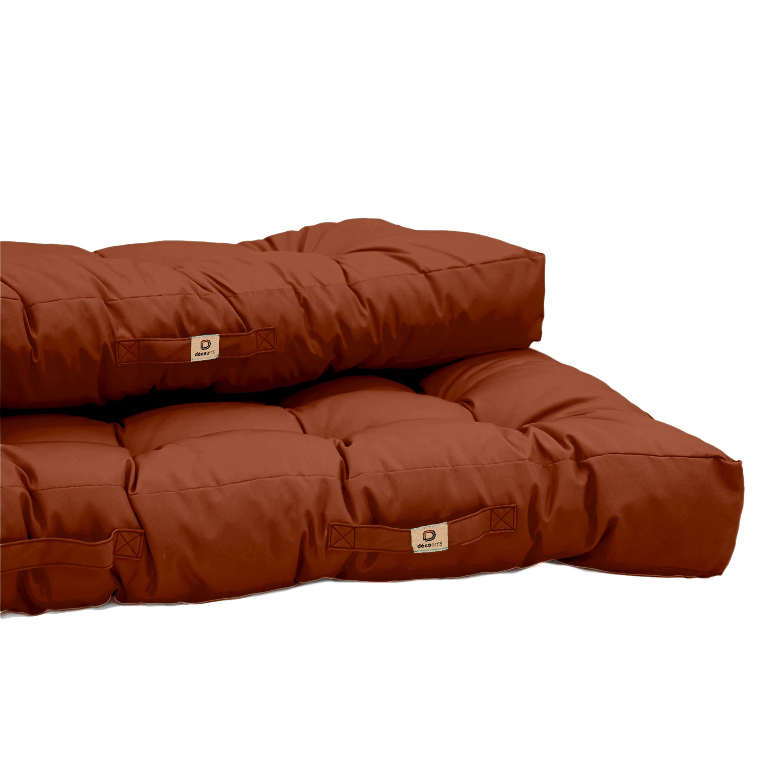 Coussins matelas pour palette 120X80X20 en polyester terracotta - 3