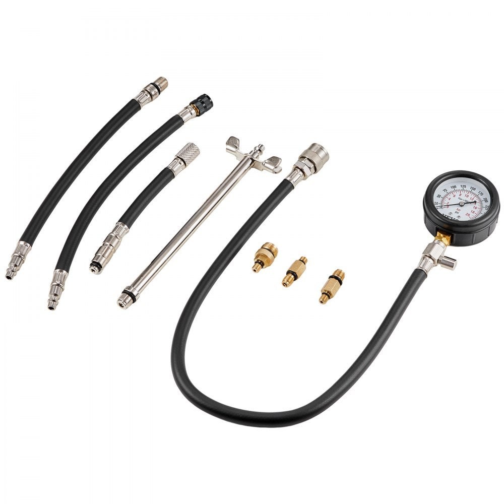 Kit testeur de compression 9 pièces avec manomètre 0–300 psi | Leroy Merlin