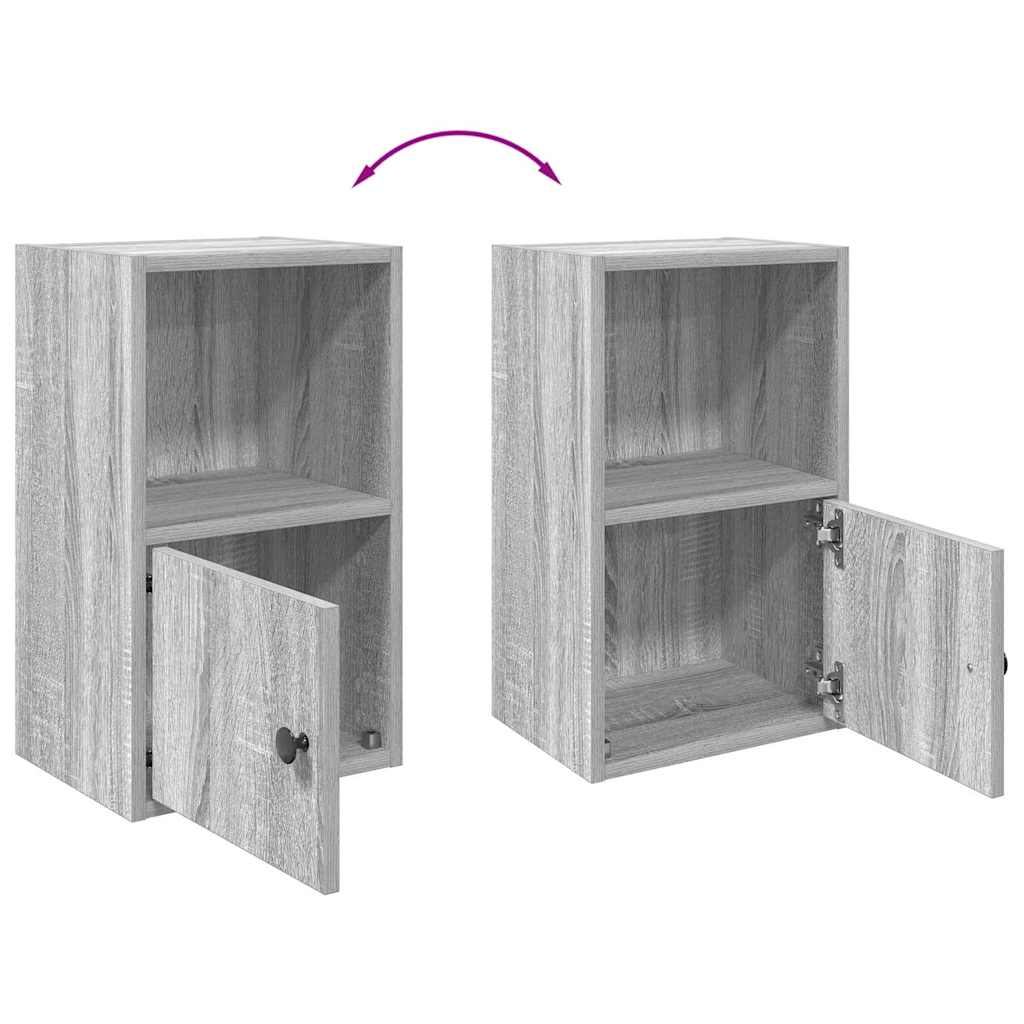 Bibliothèque sonoma gris 31x24x52 cm bois d ingénierie - 8