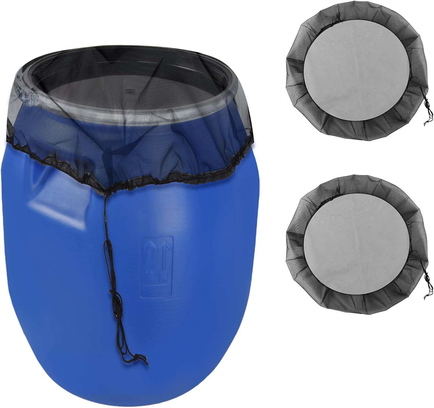 Filet De Protection Pour Récupérateur D'eau - Lot De 2 (80 Ou 100 Cm) | Anti-feuilles, Moustiques | Avec Cordon