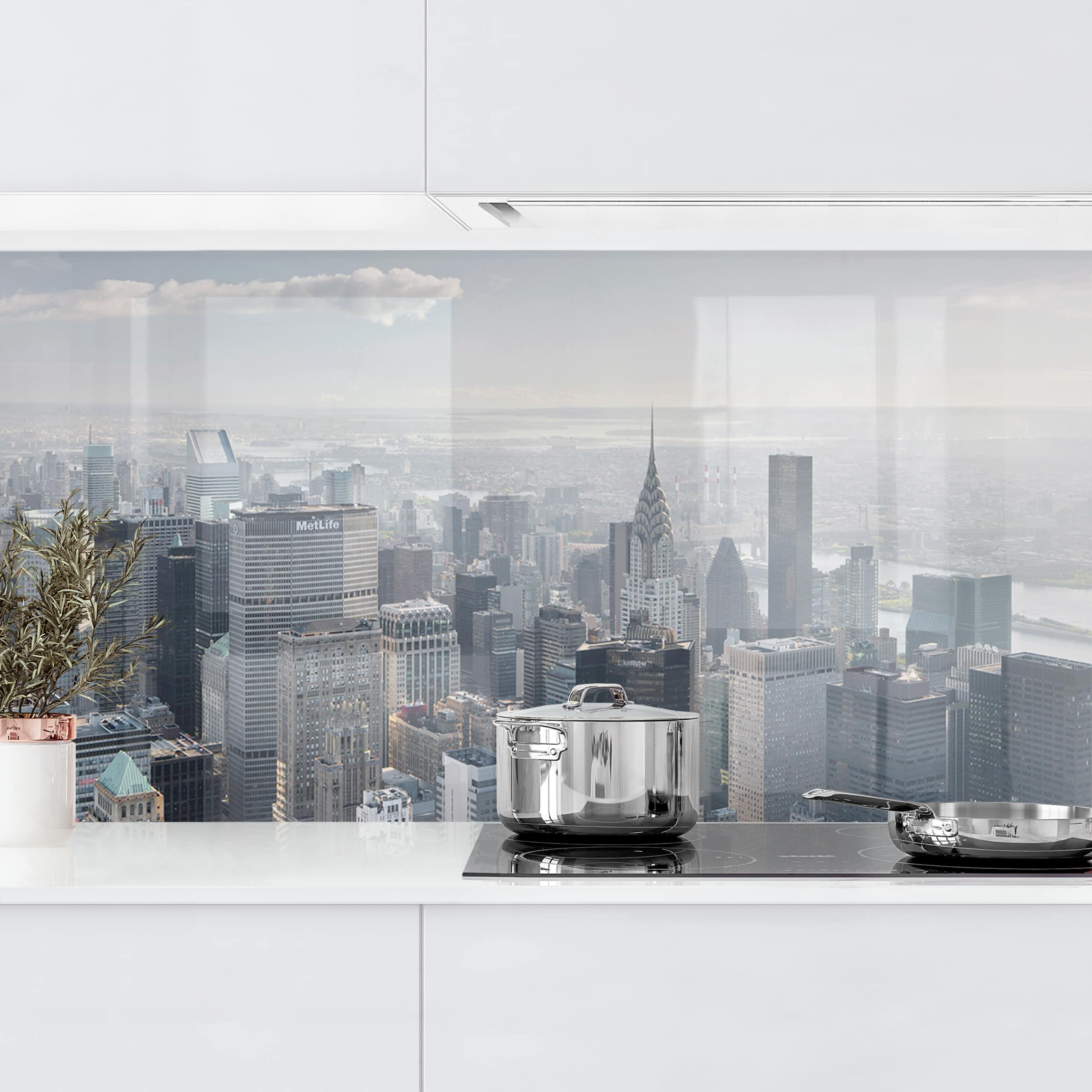 Salpicadero cocina adhesivo - upper manhattan new york city 245 x 70 cm