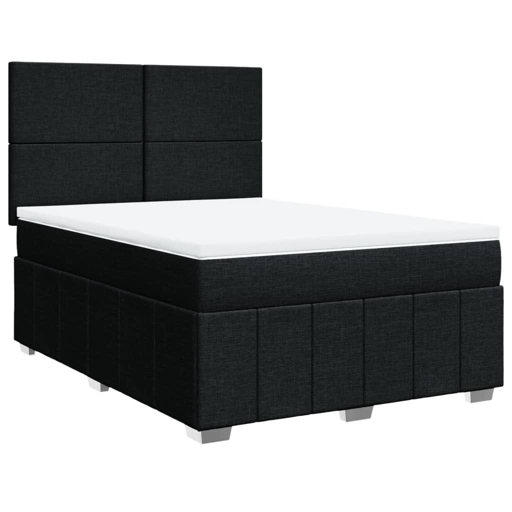 Letto Box Spring con Materasso Grigio Scuro 140x200 cm Velluto vidaXL