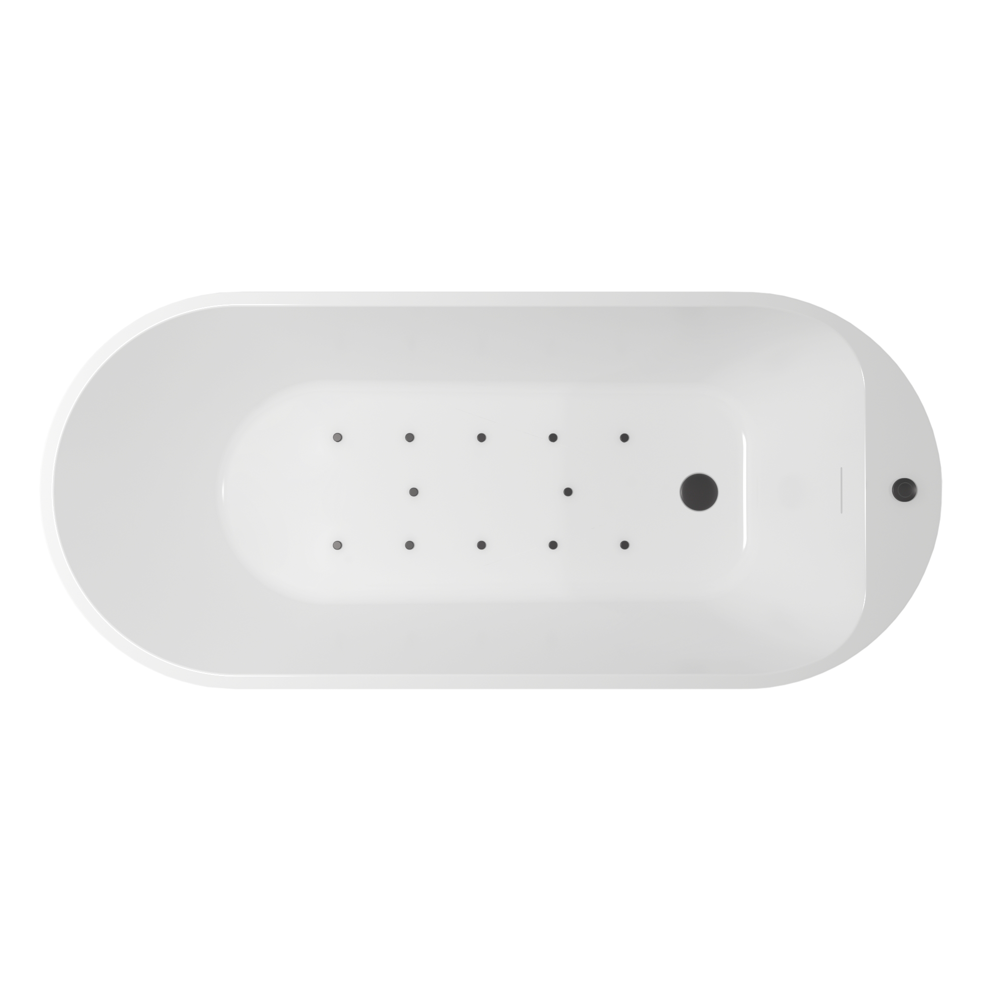 METROPOLE - Baignoire Balnéo VELORA L. 170x80cm, blanc - 8