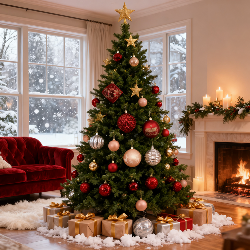 Juego de 44 adornos para árbol de Navidad, Juego de bolas navideñas irrompibles, Colgantes navideños, Adornos navideños, Regalos navideños - 3