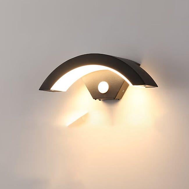 Lampa ścienna LED wewnętrzna/zewnętrzna, 18W kinkiety metalowe, lampa zewnętrzna, do ogrodu, korytarza, sypialni, światło ciepłe 3000K