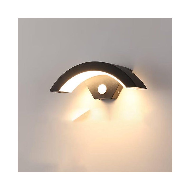 Lampa ścienna LED wewnętrzna/zewnętrzna, 18W kinkiety metalowe, lampa zewnętrzna, do ogrodu, korytarza, sypialni, światło ciepłe 3000K