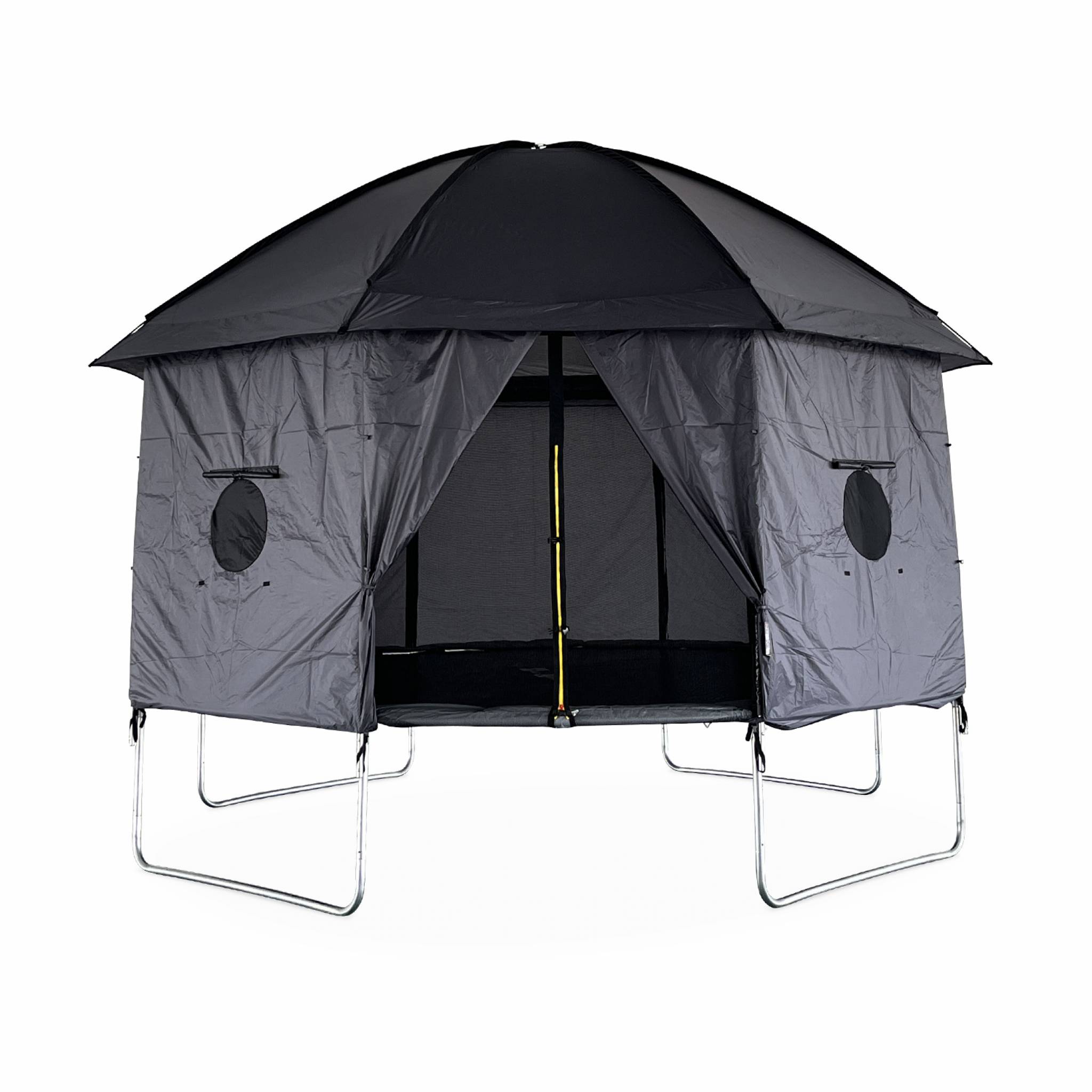 Tente De Trampoline 366 Cm – Imperméable, Anti-UV, Avec Fenêtre, Pour Modèles Ronds 6 Pieds à 12 Pieds