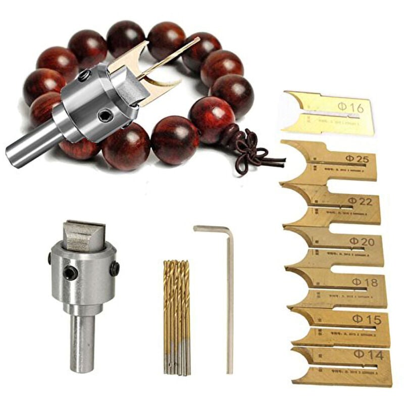 Fraise Dureté Perle Travail Du Bois Perle Maker Foret Ensemble Routeur Bit Set Petit Portable Haute-Dureté Alliage Acier Outil Kit 16 szt.