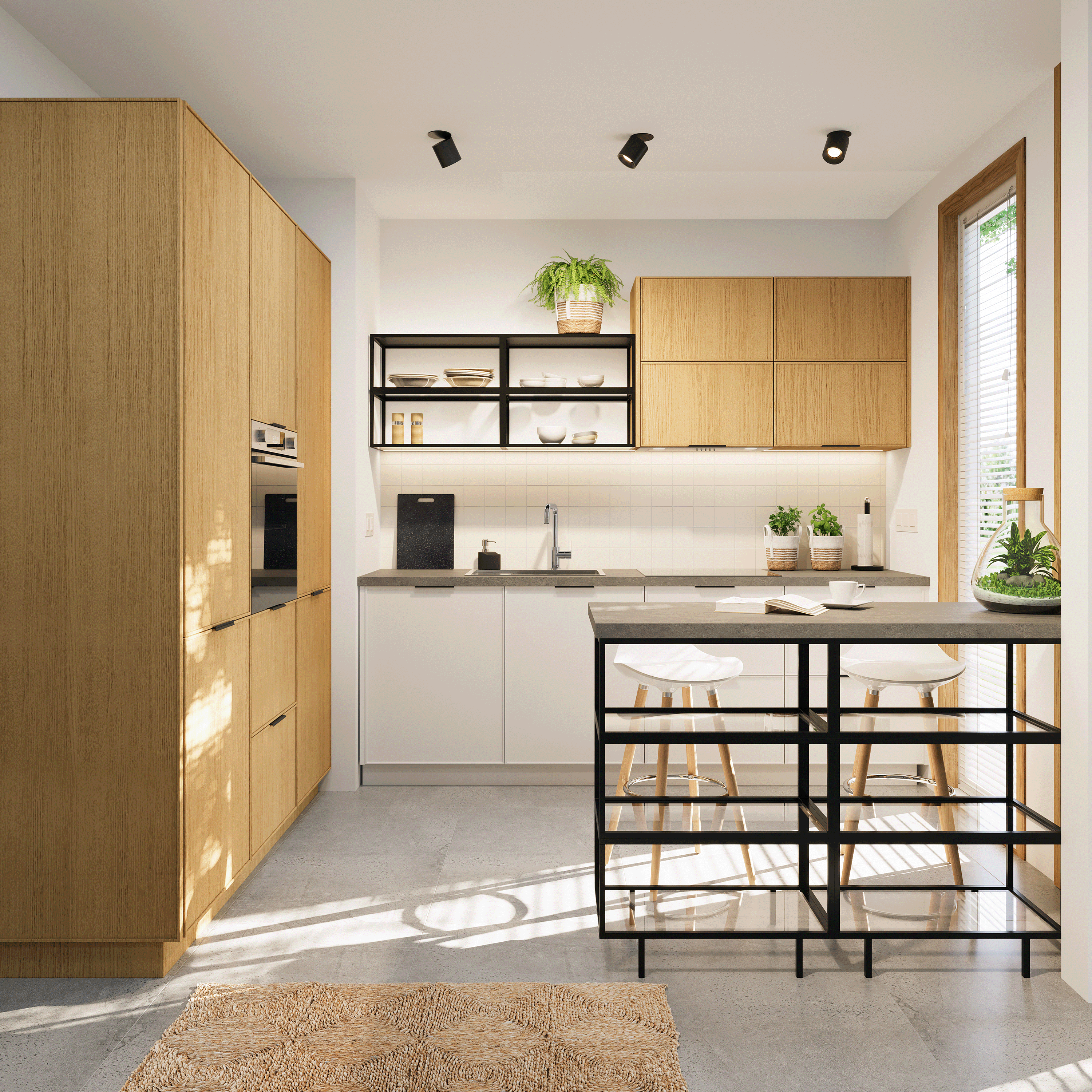 Estore laminado de madeira branco RUSHMORE - 27 mm - 80 x 250 cm - INSPIRE - 6