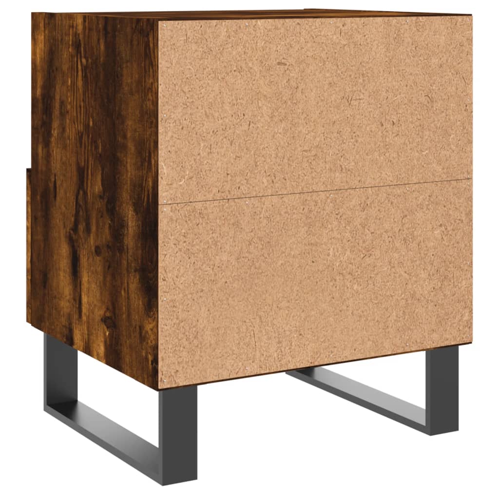 Maison Exclusive - Table de chevet chêne fumé 40x35x47,5 cm bois d’ingénierie - 6