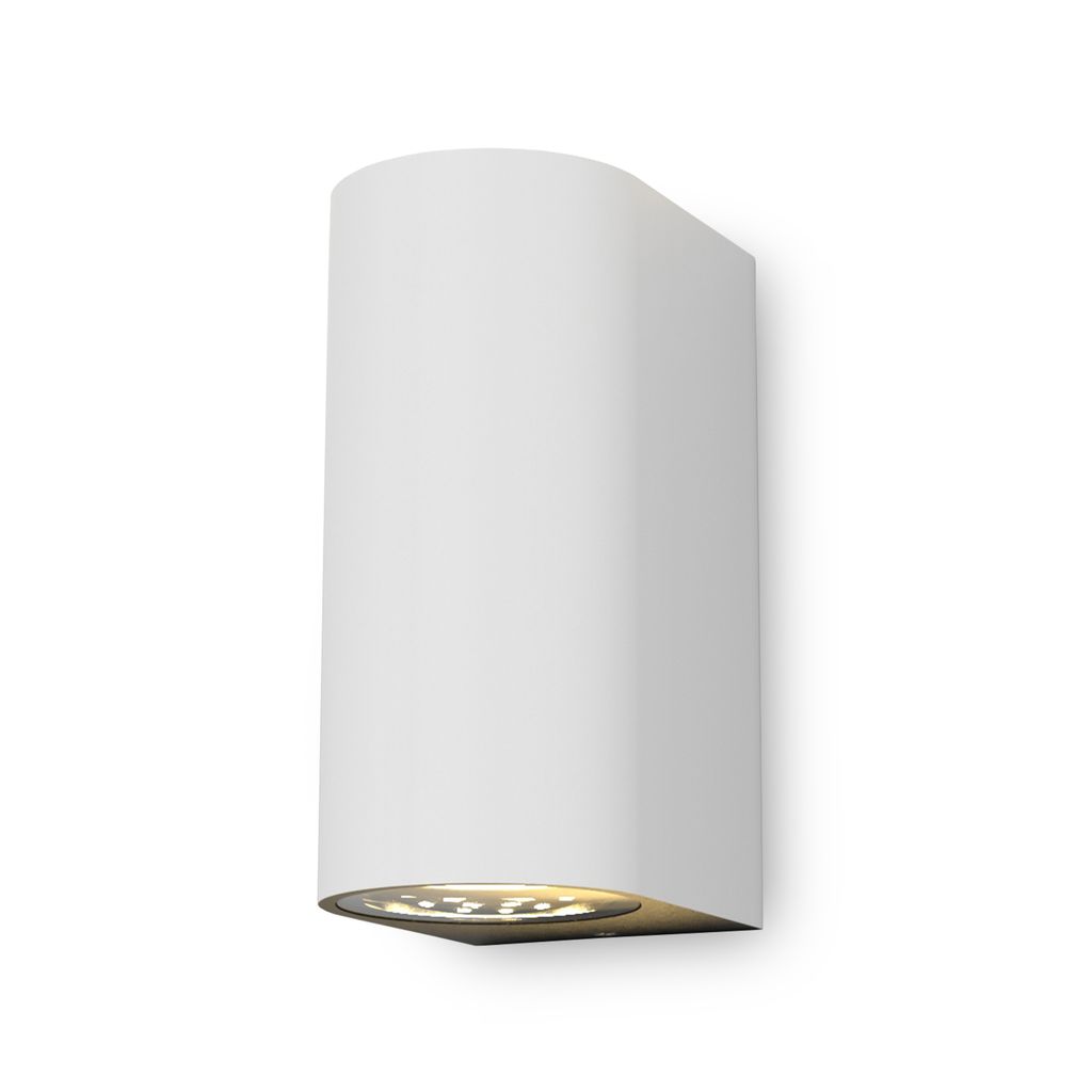 Applique LED Da Parete Per Esterni Con 2 Faretti GU10 – IP65, Metallo Bianco, Luce 4000K - 2
