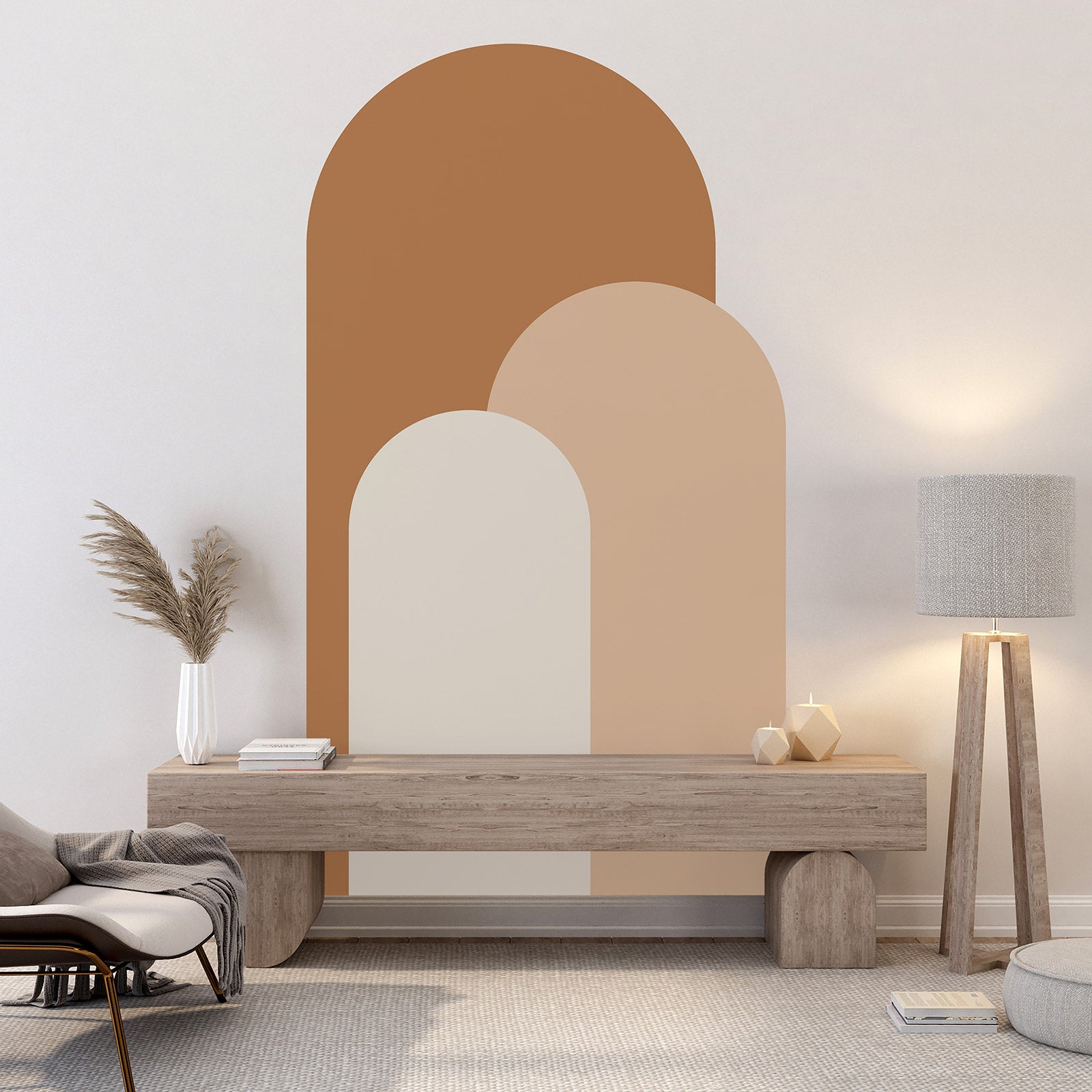 Stickers Arches - Design - Adhésif + Protection BRILLANTE - Largeur 90 x Hauteur 168 cm - 3