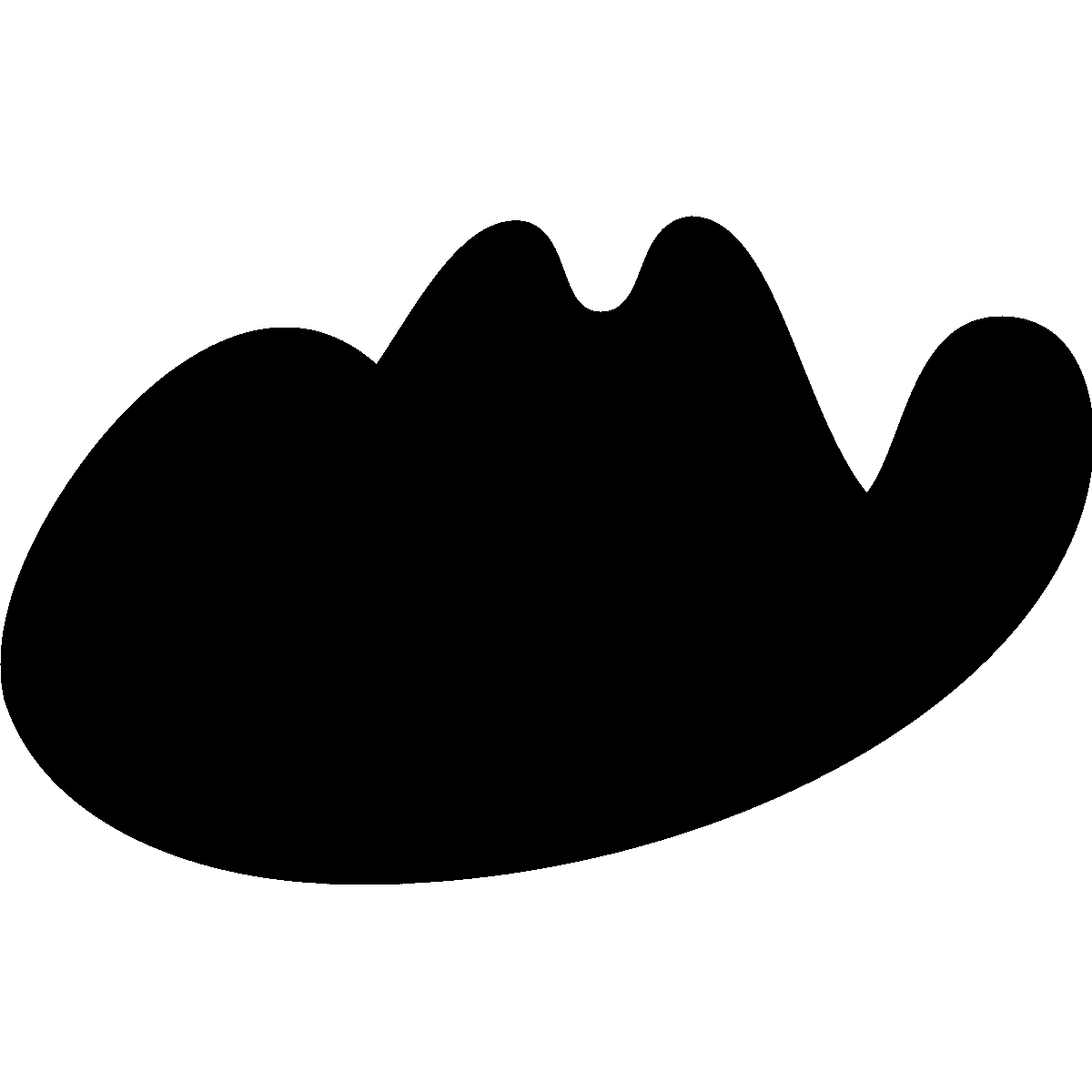 Adesivo Cappello da cowboy - Sticker adesivo - adesivi murali - 75x120cm - 2