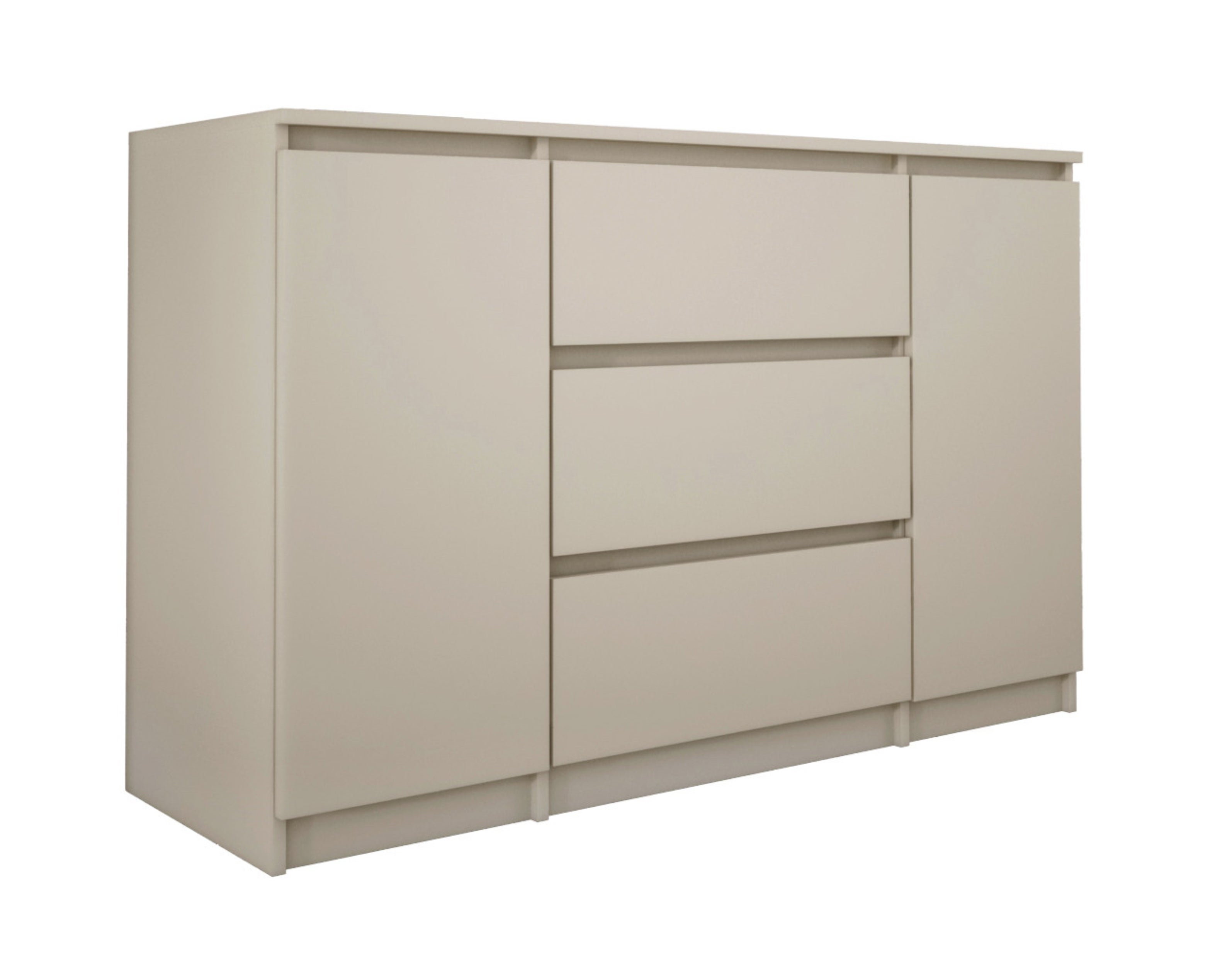 Komoda 2-drzwiowa z 3 szufladami, 120 x 78 x 39 cm, kolor: beżowy