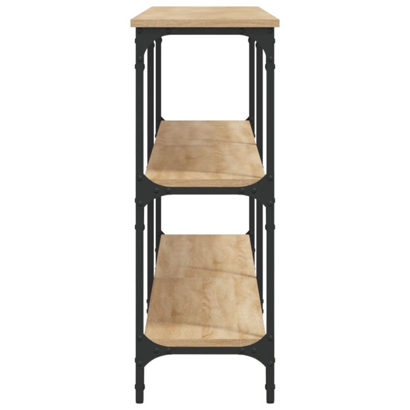 Table console chêne sonoma 200x29x75 cm bois d ingénierie - 5