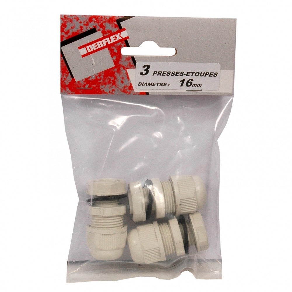 PRESSE ETOUPE Ø16 GRIS SACHET DE 3 - 2