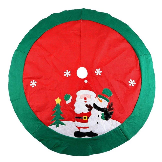 Gonna Per Albero Di Natale 100 Cm - Grembiule Decorativo Morbido E Riutilizzabile - Foto 5