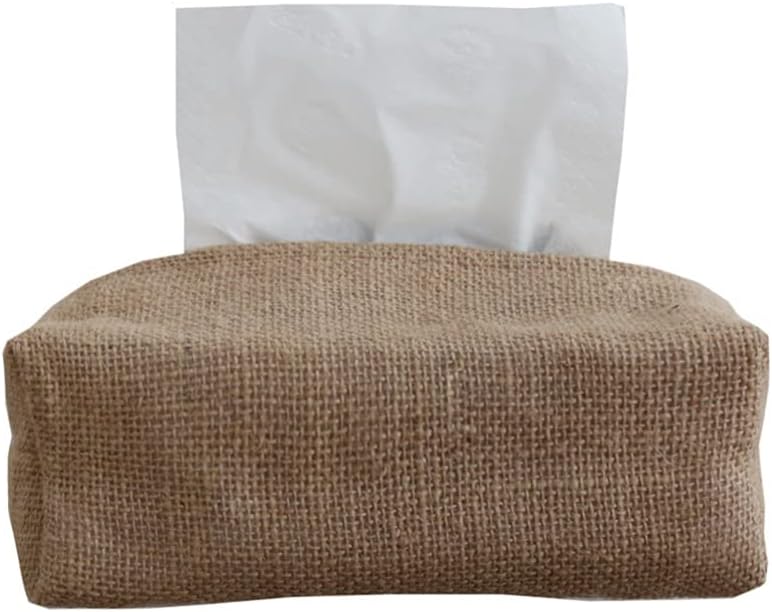 Pudełko na chusteczki z lnu i bawełny, 22x10x10 cm, akcesoria do dozownika papieru