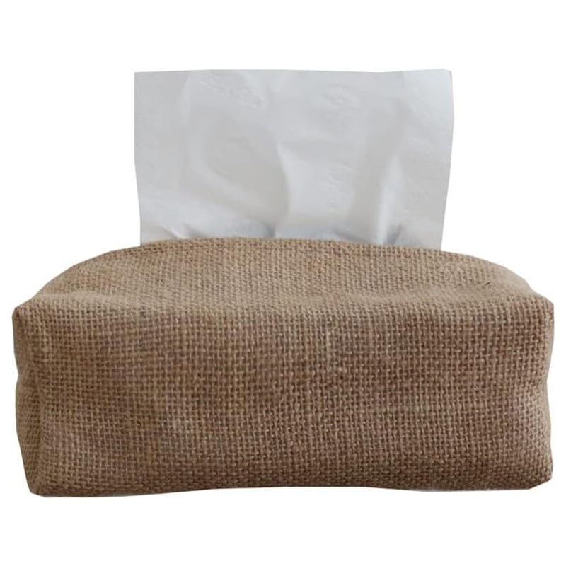 Pudełko na chusteczki z lnu i bawełny, 22x10x10 cm, akcesoria do dozownika papieru