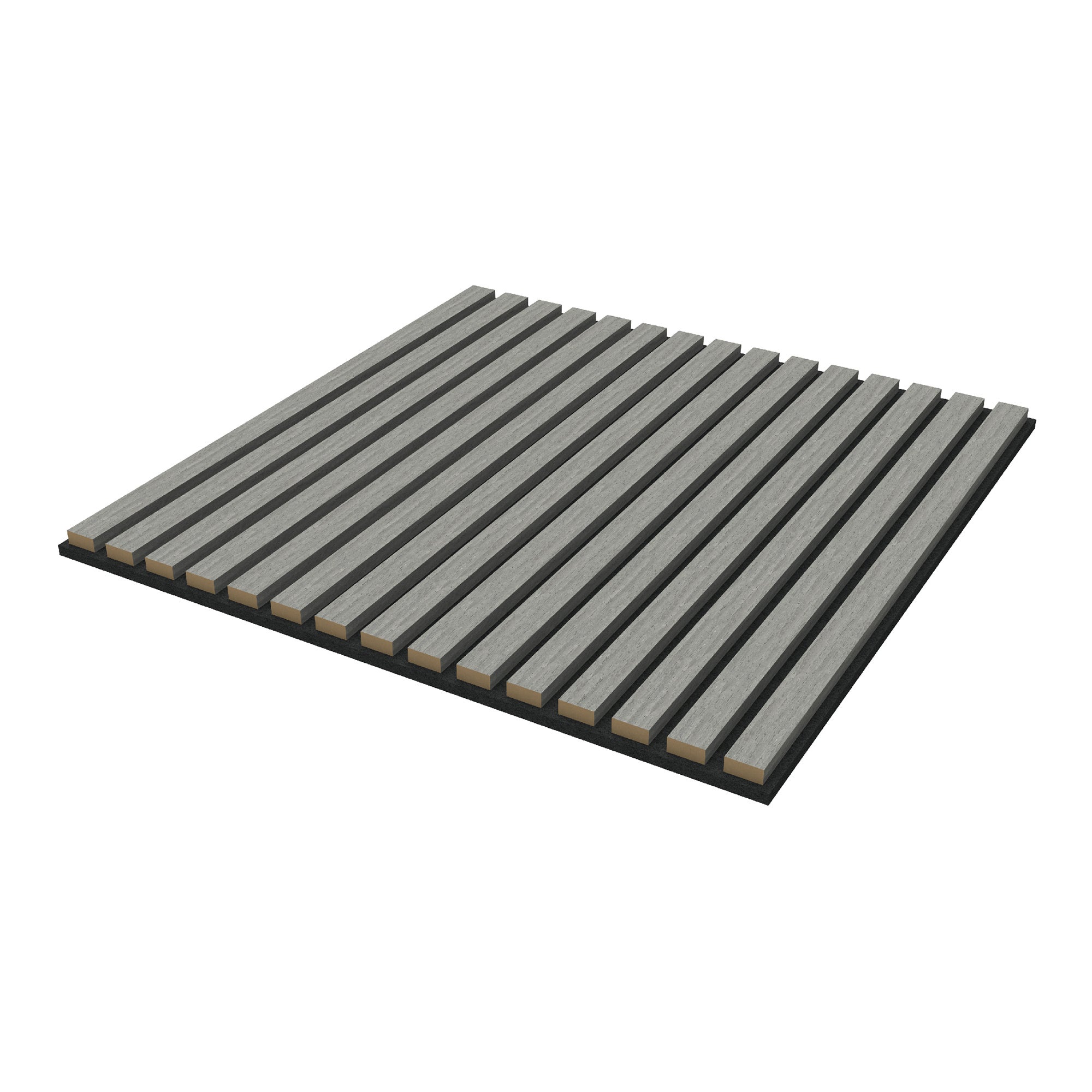 Conjunto de 4 painéis acústicos 3D Vang com lâminas lineares 1,44 m² Carvalho cinzento claro [NEU.HOLZ] - 4