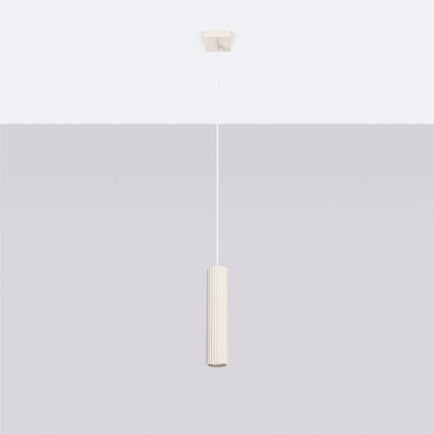 Lampa wisząca GLOOW 1 beżowy LED 4000K - 8x8x118cm Sollux
