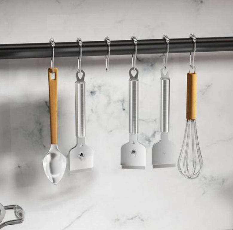 BRIGHTAKE - Anelli per tende da doccia 12 pezzi, ganci resistenti e facili da installare - 2