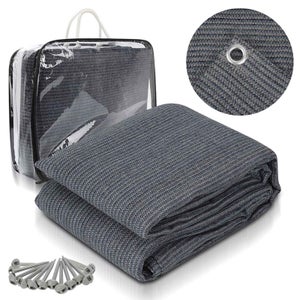 Tappeto da Tenda 200x400 cm Grigio Talpa