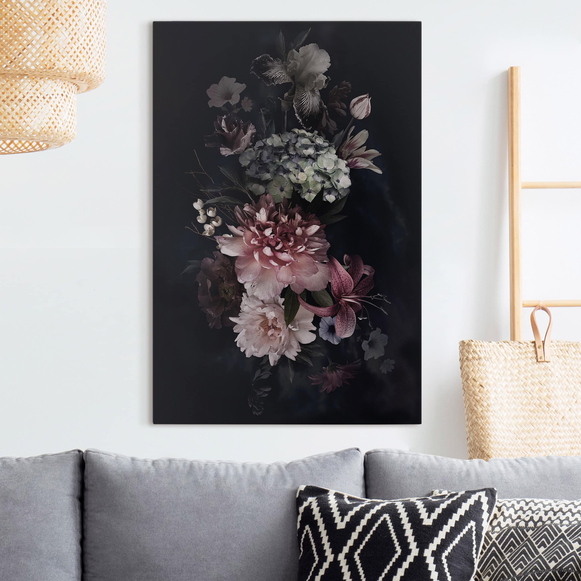 Tableau Sur Toile En 5 Parties Fleur De Cerisier Japon Nature