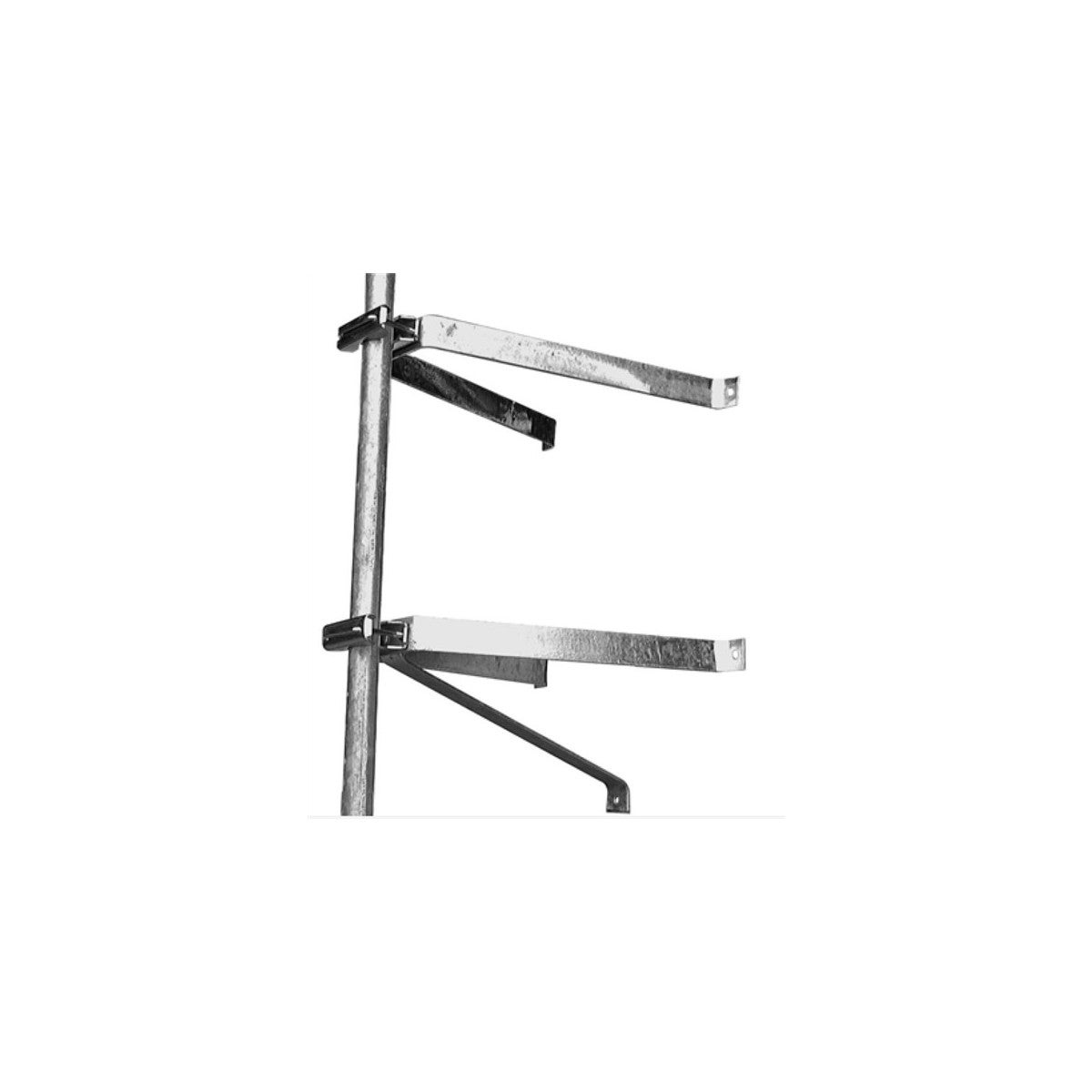 Paire Étriers Fixation Murale U Déport 50 Cm Pour Mât Antenne TNT Parabole - HDSAT