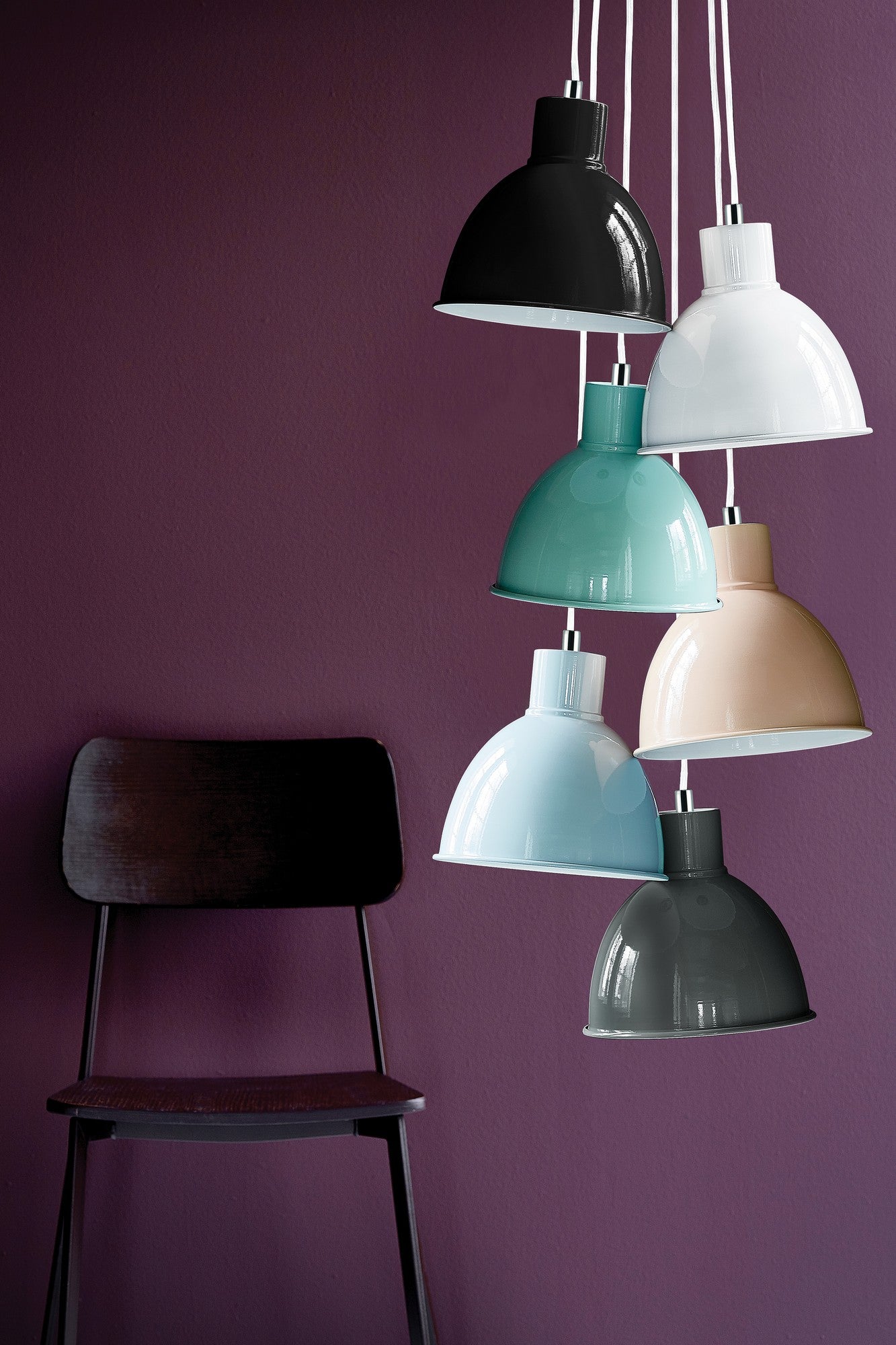 Lampa wisząca minimalistyczna antracytowa POP z regulowaną wysokością ø21,5cm, Nordlux