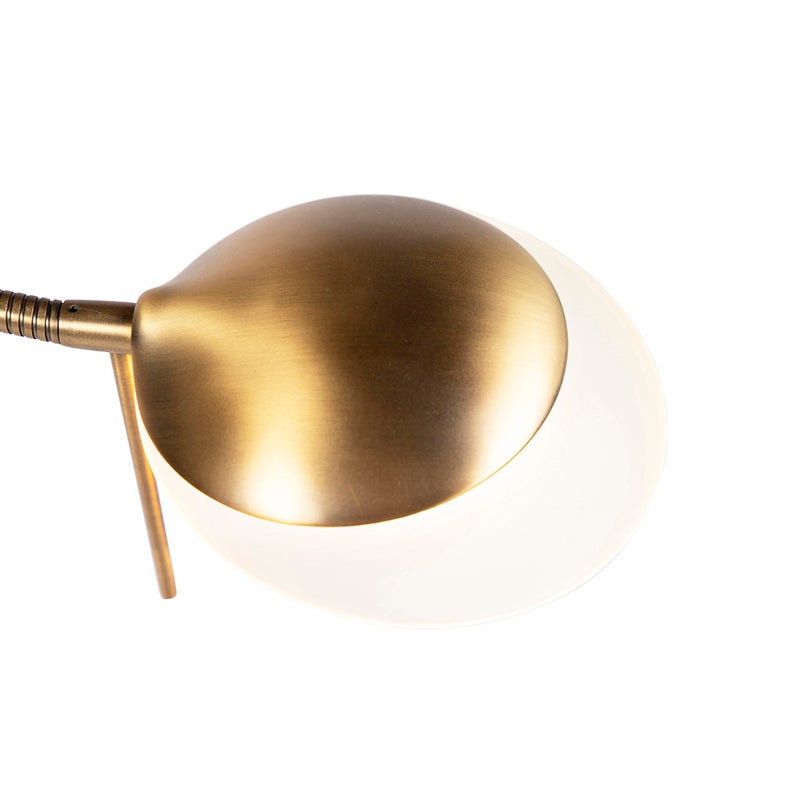 Qazqa moderne lampadaire uplighter avec bras de lecture - Lexus - bronze, led intégrée 18w incluse, Integrated led, 2700k, blanc - 7