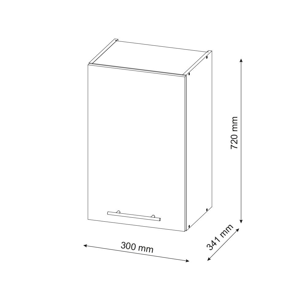 Vicco Elément haut de cuisine Fame-Line, Vert Or Campagne, 30cm - 3
