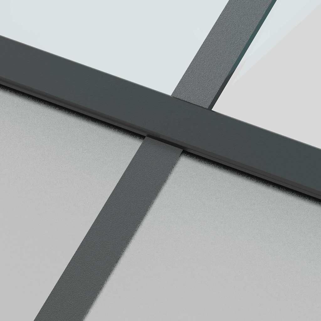 Puerta corredera con herrajes negro 76x205 cm vidrio templado vidaXL - 8