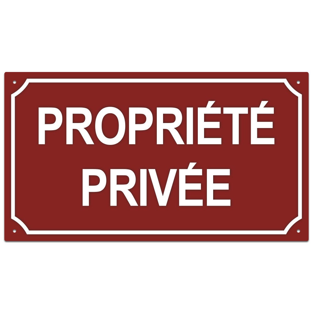 Cartello "Proprietà Privata - Solo Residenti" – Alluminio Dibond 3mm – 230 Mm – Fabbricazione Francese AUA - 4