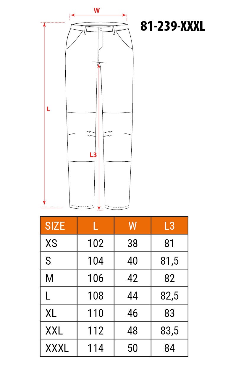 Spodnie robocze HD Slim, odpinane kieszenie, r. XXXL NEO TOOLS - 3