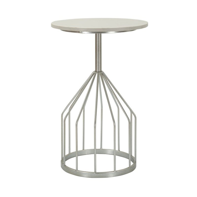 Stolik Kawowy MF532, Marmur, Srebrny, Seven Design