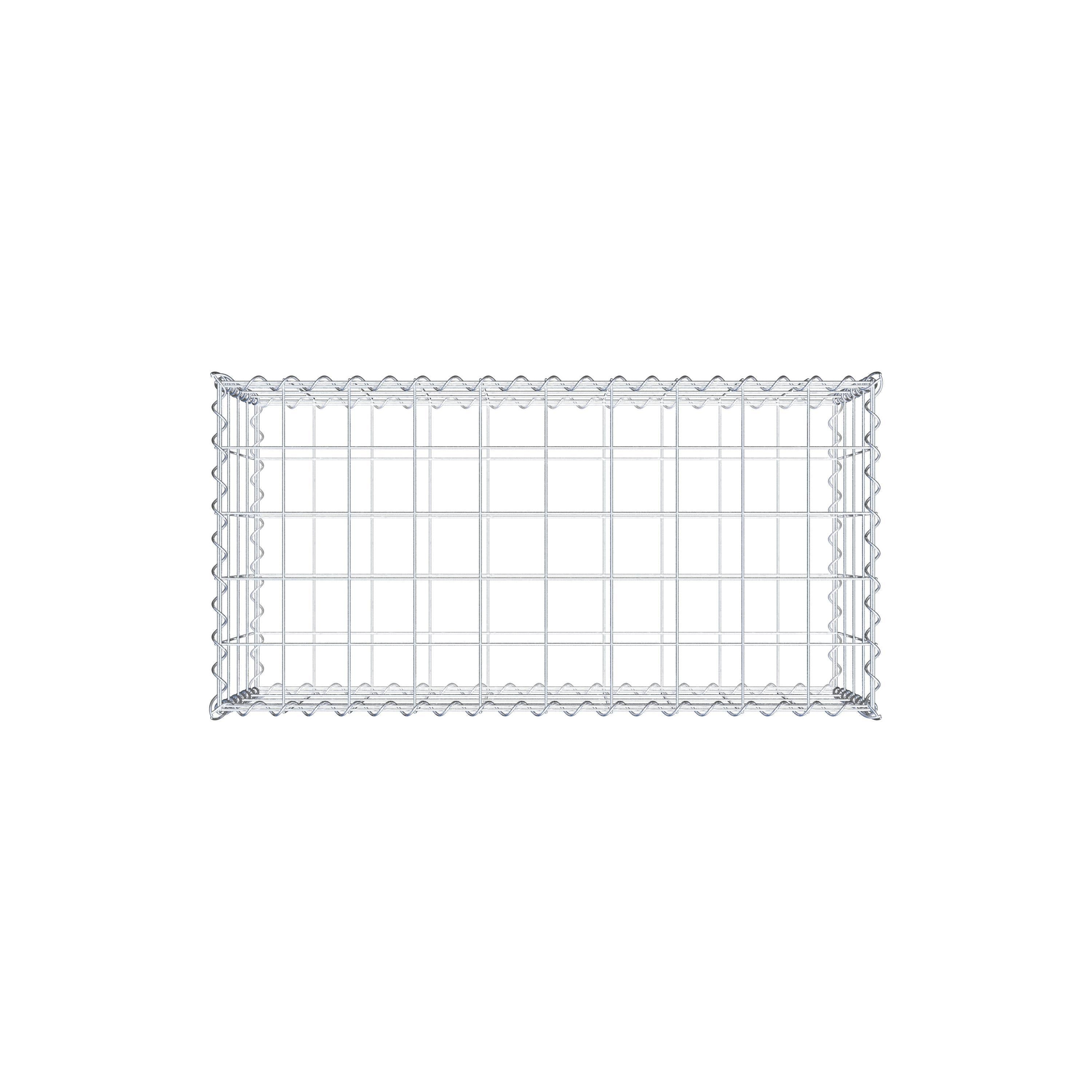 Gavión de acero galvanizado 100x40x50cm (LxAxP), malla 10 x 10cm, Espiral, jaula metálica para muro o jardín - 6