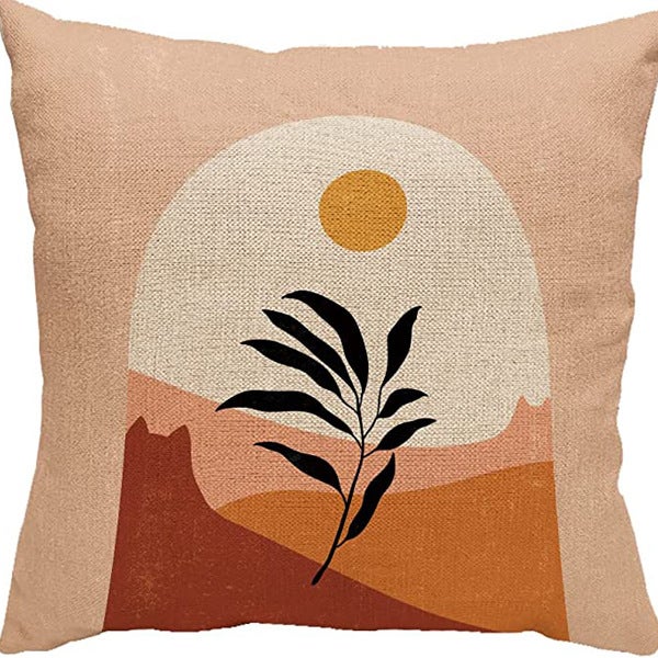 Lot de 4 Housse Coussin 45x45 Florale Peinture à l'aquarelle Housses de Coussin Décoratives en Coton Lin Taie Oreiller de Canapé - 4