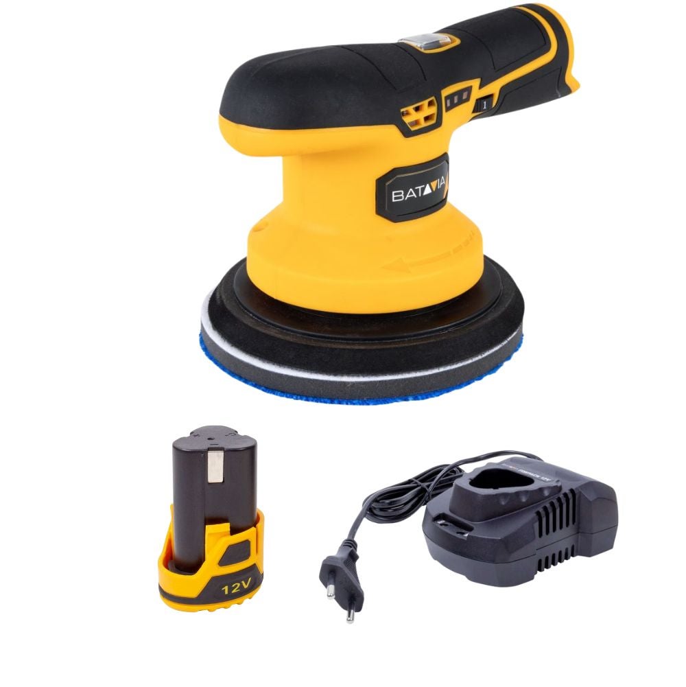 Polisseuse Voiture Sans Fil 12V - Orbitale 8 Vitesses 2800-5500RPM, 2 Batteries 3900mAh, Parfaite Pour Polissage Auto, Bois Et Meubles