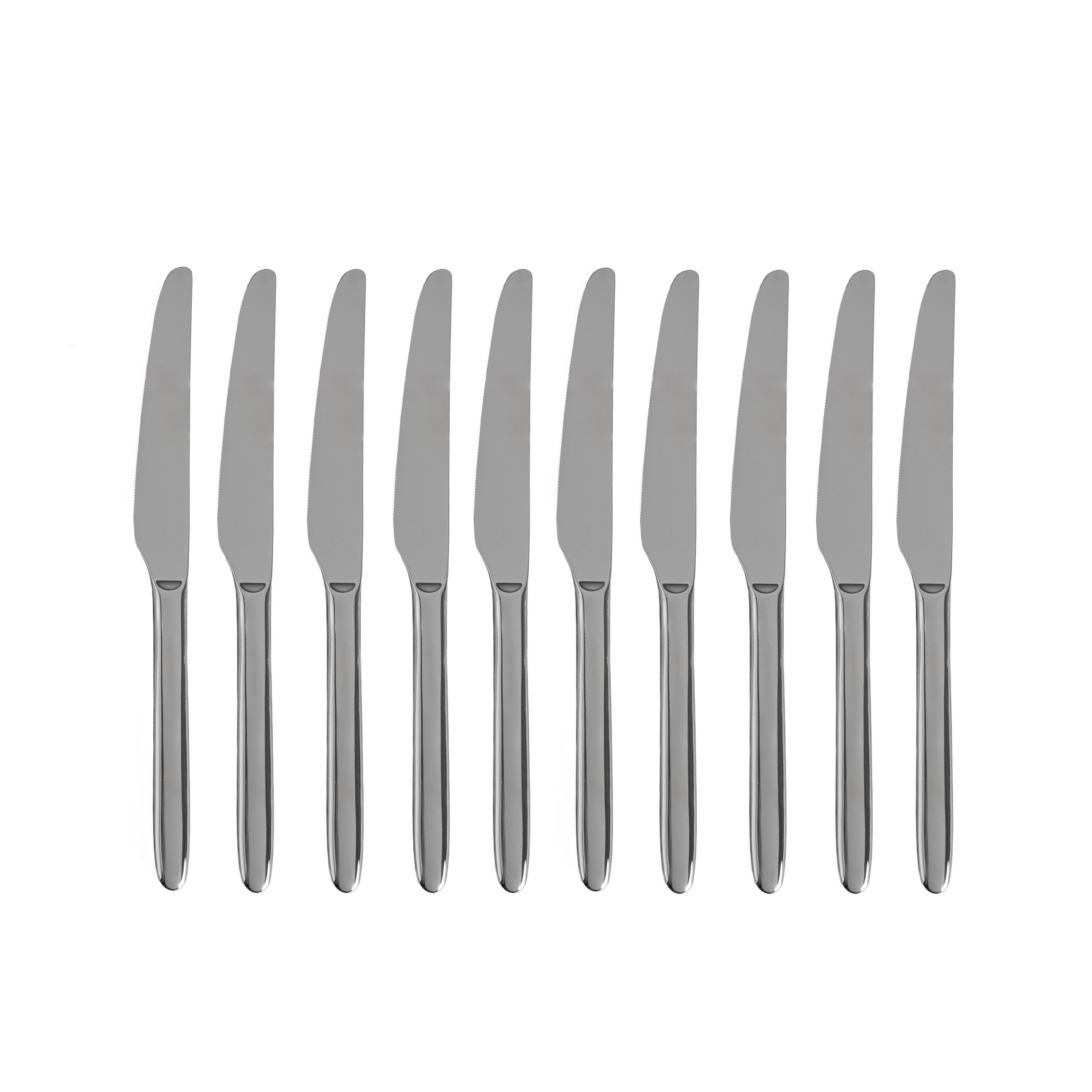 NÓŻ ZESTAW 10szt VIENNA srebrny 23,5cm HOMLA